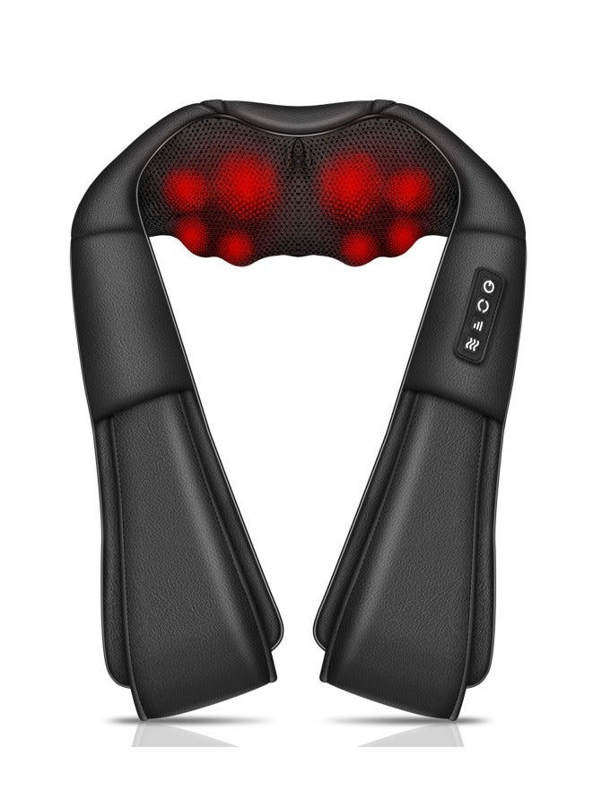 BlueFire Shiatsu Back Neck Shoulder Massager with Heat – 3D Deep Kneading Electric Massage Pillow for Neck, Back, Shoulder, Foot & Leg Pain Relief | 16 Massage Nodes | Adjustable Speed & Direction | Home, Office & Car Use - Image 1