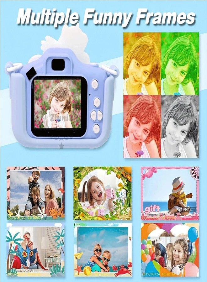 Zinnia Digital Camera for Girs & Boys, 13 MP Camera for HD Photo & 720p Video Recoding Dual Digital Camera Toy for Kids, Unicorn Design Silicone Cover Mini Camera for Kids (Irish Purple) - Image 3