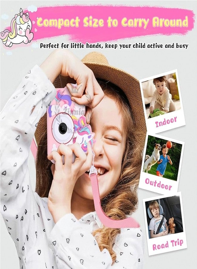 Zinnia Digital Camera for Girs & Boys, 13 MP Camera for HD Photo & 720p Video Recoding Dual Digital Camera Toy for Kids, Unicorn Design Silicone Cover Mini Camera for Kids (Irish Purple) - Image 4