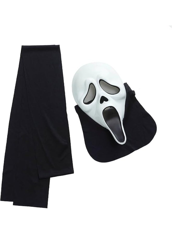 Jorunb Kids Fun World Scream Ghost Face Costume, Scary Ghost Face Halloween Carnival Scream Cosplay Costume with Mask - Image 4