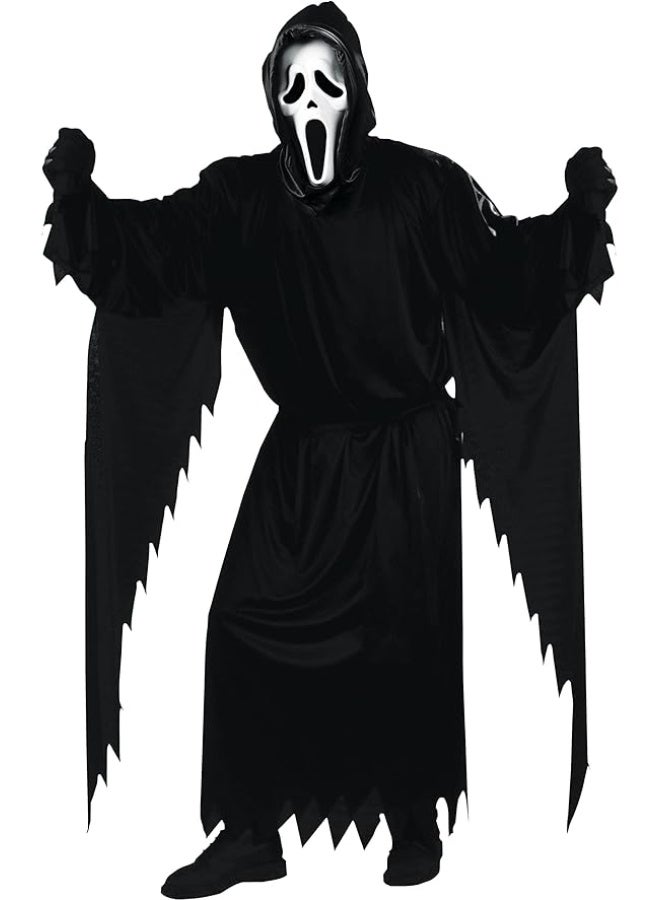 Jorunb Kids Fun World Scream Ghost Face Costume, Scary Ghost Face Halloween Carnival Scream Cosplay Costume with Mask - Image 1