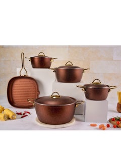 NOUVAL Vision Set of 14 pots 18.20.24.28 + grill 28 + distribution set of 5 pieces 