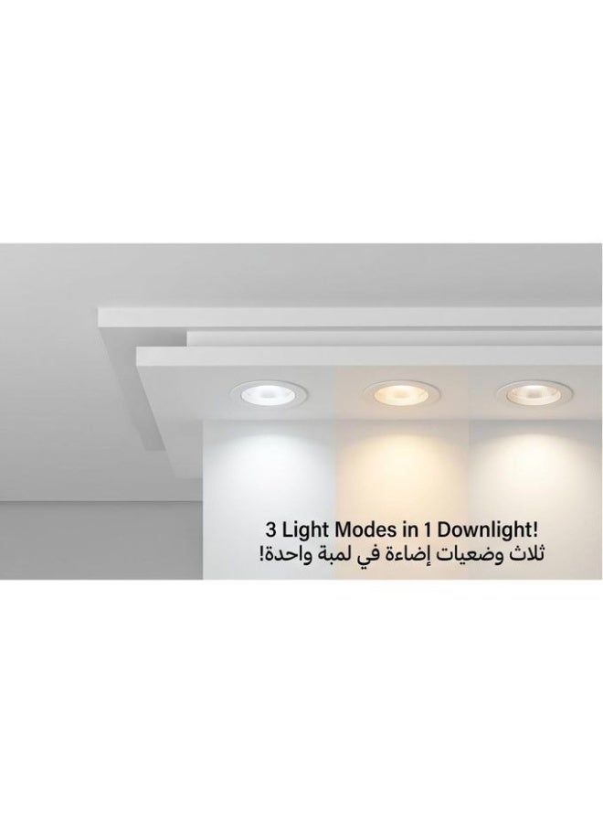 6W LED Spotlight, 3 Color Modes, White Fixture - Image 5