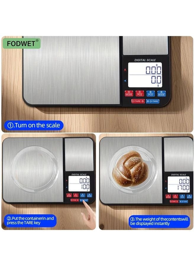 High Precision Dual Scale 0 01g Accuracy 11 02LB 500g Capacity Multi Unit LCD Display - Image 5