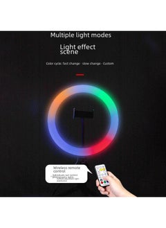 Generic 33CM RGB Colorful LIGHT Fill LIGHT 13-inch RING LIGHT RING LIGHT Net Red LIGHT Anchor Live Fill LIGHT-Color:Light + PTZ + Mobile Phone Clip (without Remote Control)  - Image 4