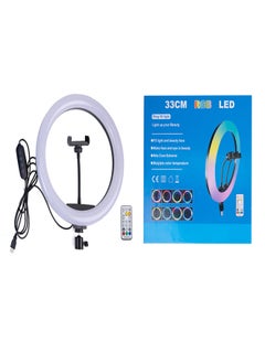Generic 33CM RGB Colorful LIGHT Fill LIGHT 13-inch RING LIGHT RING LIGHT Net Red LIGHT Anchor Live Fill LIGHT-Color:Light + PTZ + Mobile Phone Clip (without Remote Control)  - Image 5