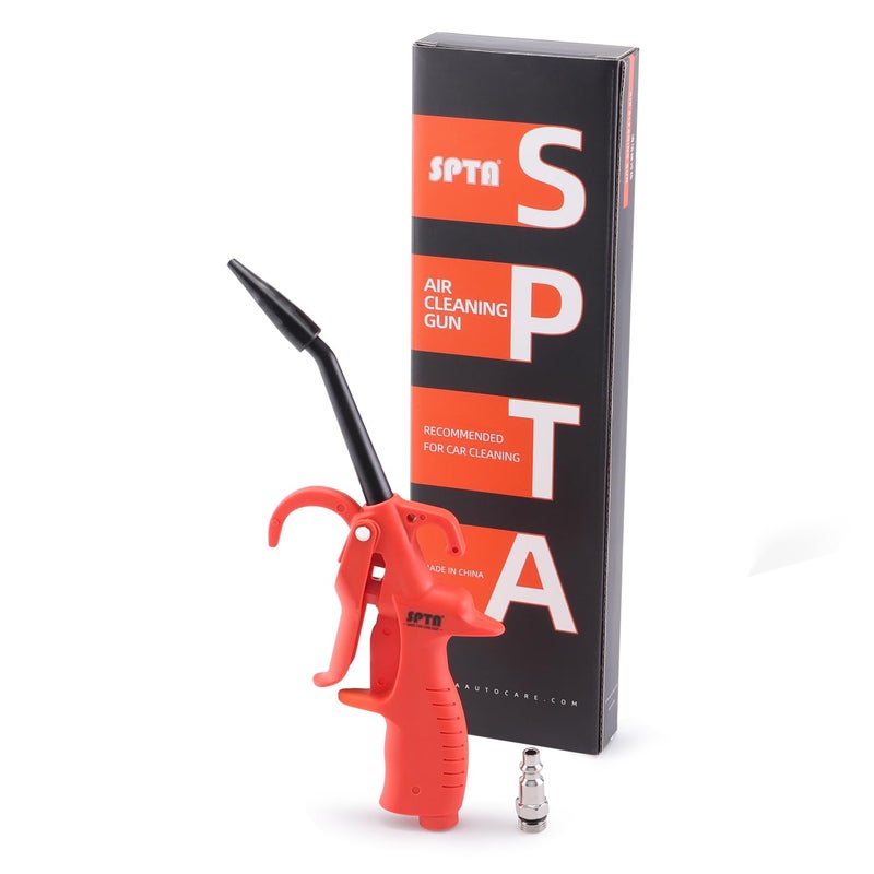 SPTA Air Pressure Blow Gun, SPTA 100mm High Power Air Detail Nozzle Blow Gun, Air Blow Gun with Anti-slip Rubber Coated Metal Handle, Adapt to Car Clean Care, Computer dust removal and household cleaning - Image 1