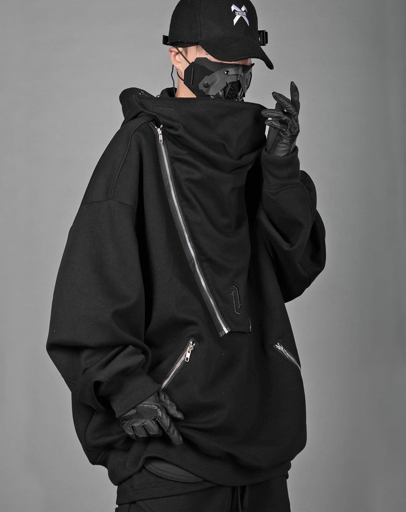 Niepce Inc Japanese Streetwear Hoodie for Men (as1, alpha, l, regular, regular, Standard, Black1) - Image 2
