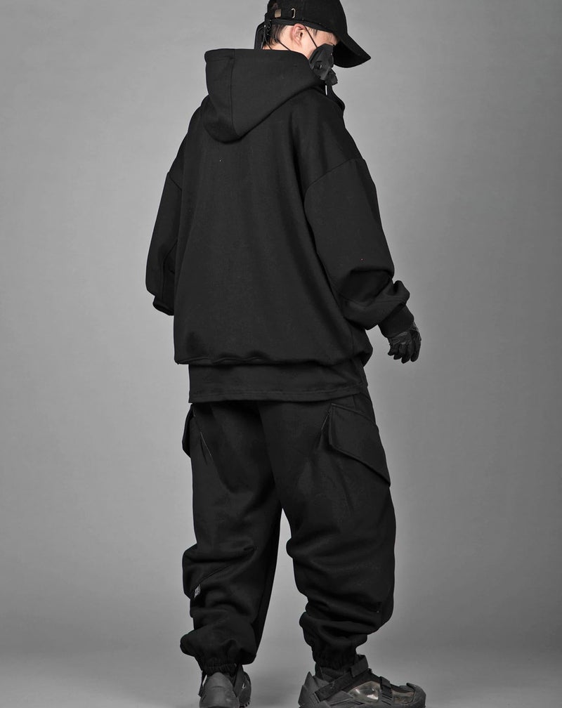 Niepce Inc Japanese Streetwear Hoodie for Men (as1, alpha, l, regular, regular, Standard, Black1) - Image 5
