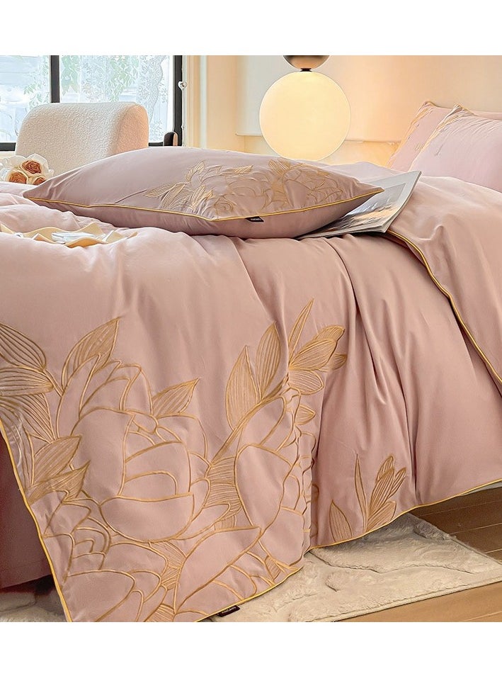 Generic Bed Sheet Style —  French High-End  Pure Cotton Embroidered Bedding Four Piece Set  - Image 2