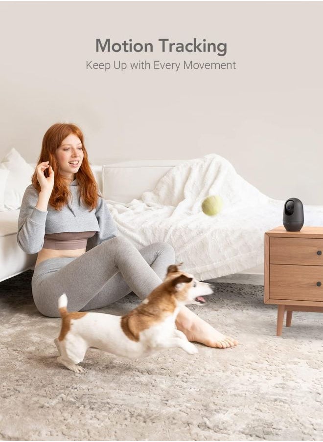 نوي - جهاز مراقبة الطفل 2K ، كاميرا Wi-Fi للحيوانات الأليفة بزاوية 360 درجة / إمالة مع تطبيق الهاتف ، وكاميرا أمان داخلية ، وتتبع حركة AI ، ورؤية ليلية ، وصوت ثنائي الاتجاه - Image 1