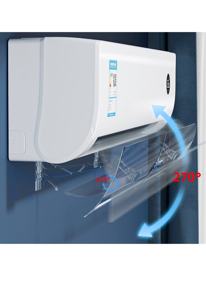 Generic Adjustable Air Conditioner Deflector PVC Air Flow Deflector with 270° Adjustable Ac Wind Deflector ,Air Conditioning Wind Shield Universal，Air Diverter Cover Anti-Wind Baffles for Home Office（18*50-102CM）MKS-277  - Image 4
