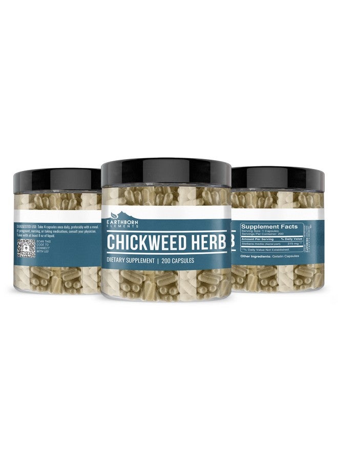 earthborn elements Chickweed Herb (200 Capsules) Pure No Fillers Or Additives - Image 3
