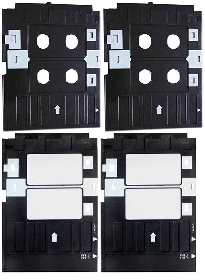 ANG Set of 4 PVC ID Card Tray for Inkjet Printer Used for Eppson L800, L805, L810, L850, R280, R290, T50, T60, P50, P60 (Black) - Image 1