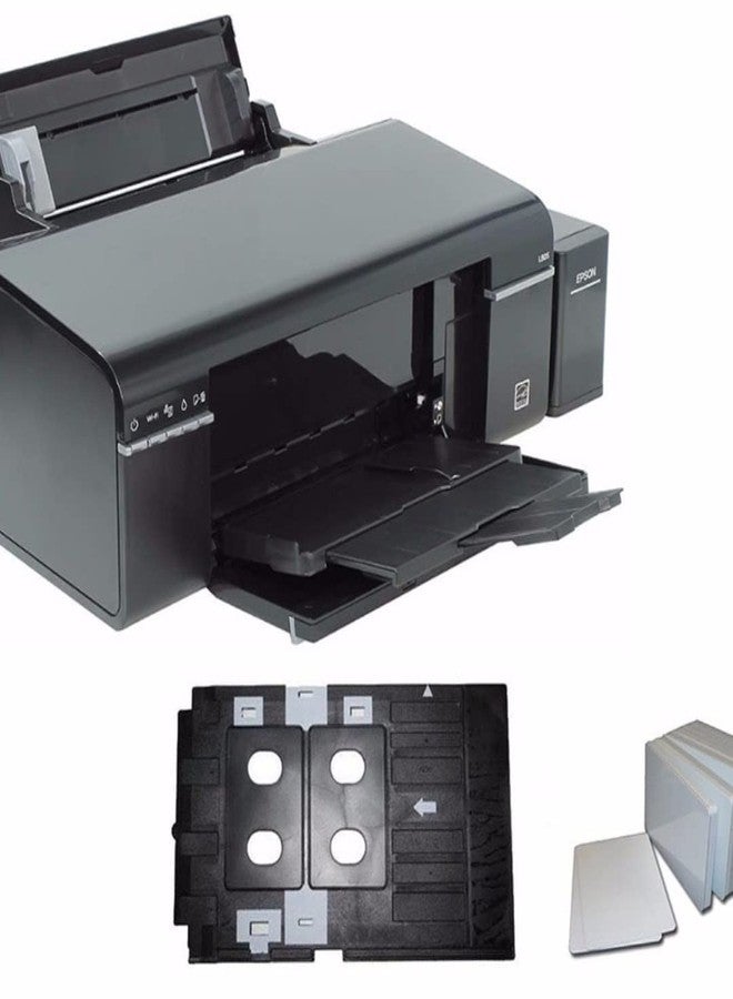 ANG Set of 4 PVC ID Card Tray for Inkjet Printer Used for Eppson L800, L805, L810, L850, R280, R290, T50, T60, P50, P60 (Black) - Image 2
