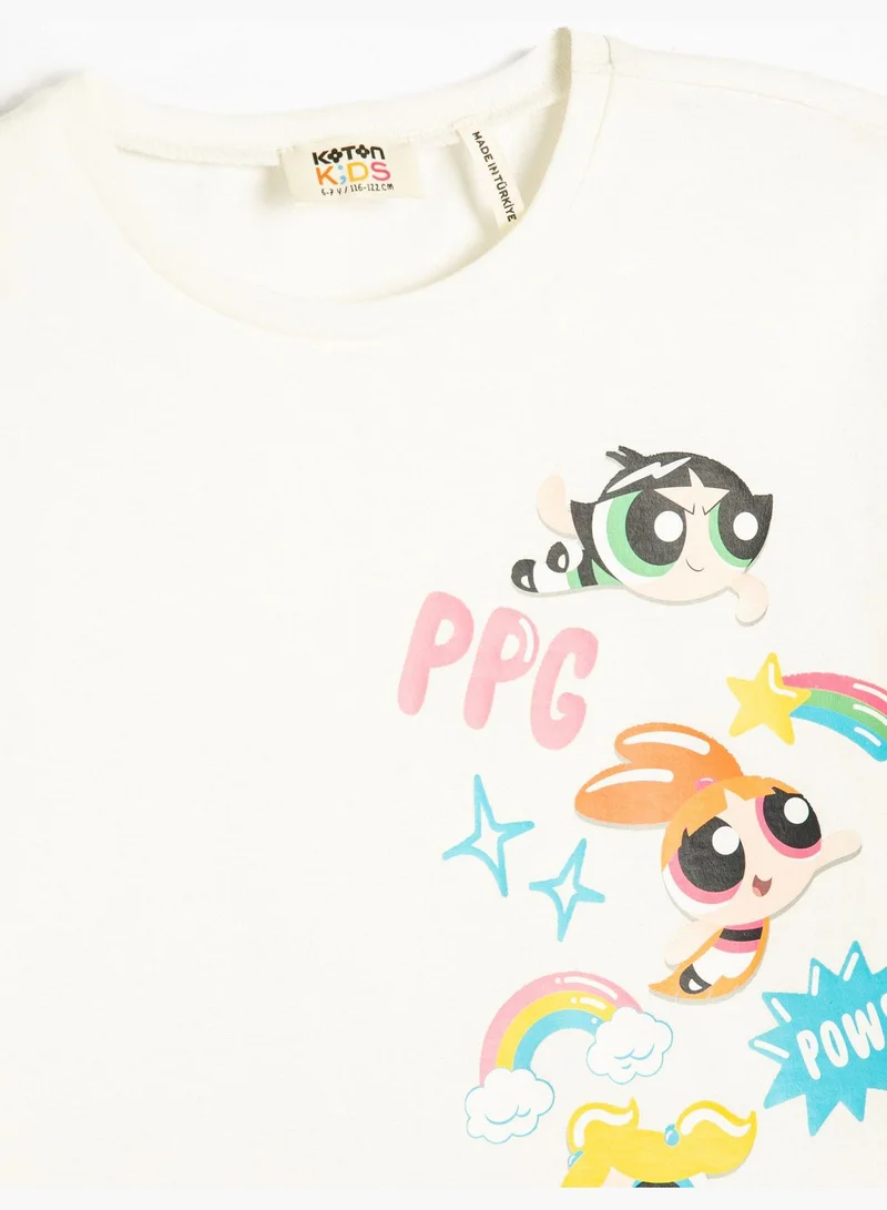 KOTON Powerpuff Girls T-Shirt Licensed Short Sleeve Crew Neck Cotton