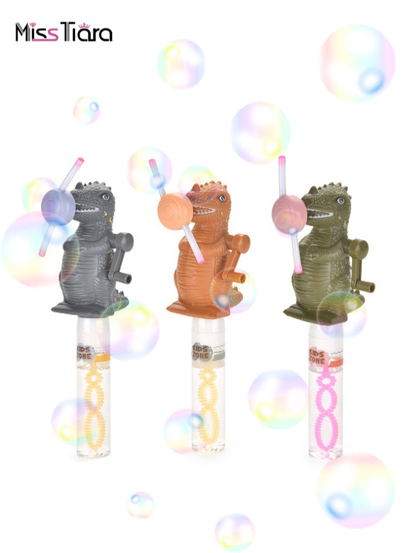 MissTiara 3 Pcs Dinosaur hand glow bubble wand Bubble Water Toy Party Favors for Kids Bubble Wands Toy, Party Favors, Goodie Bags Fillers, Birthday Day Gifts and Prize - Image 2