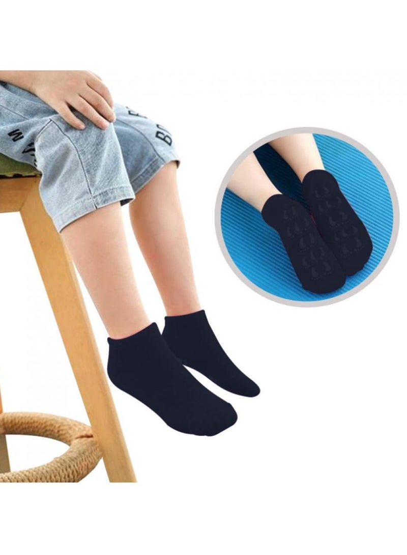 AIWANTO 3 Pairs Anti Slip Children Socks Breathable Baby (Dark Blue) - Image 2