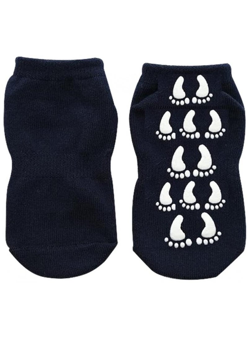 AIWANTO 3 Pairs Anti Slip Children Socks Breathable Baby (Dark Blue) - Image 3
