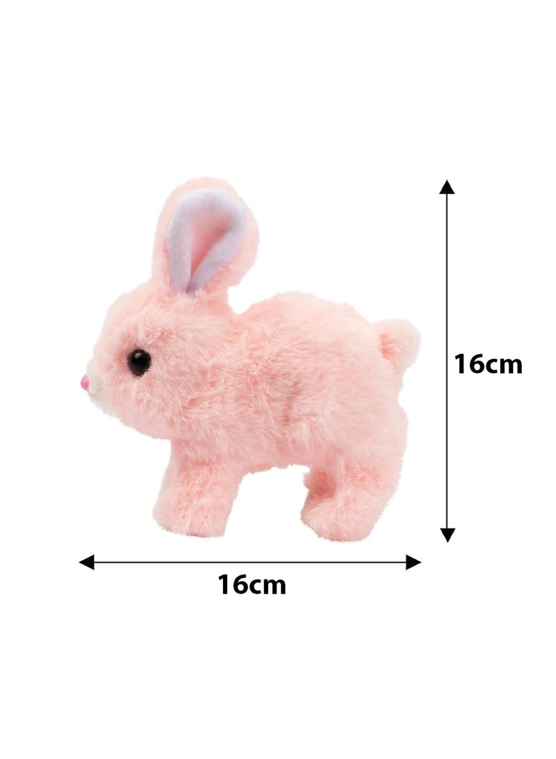 Leon Home Interactive Electronic Pet, Hopping Rabbit Plush Toy, Animated Walking, Twitching Nose & Ears, Toddler Gift, Birthday Present (Pink) - Image 5