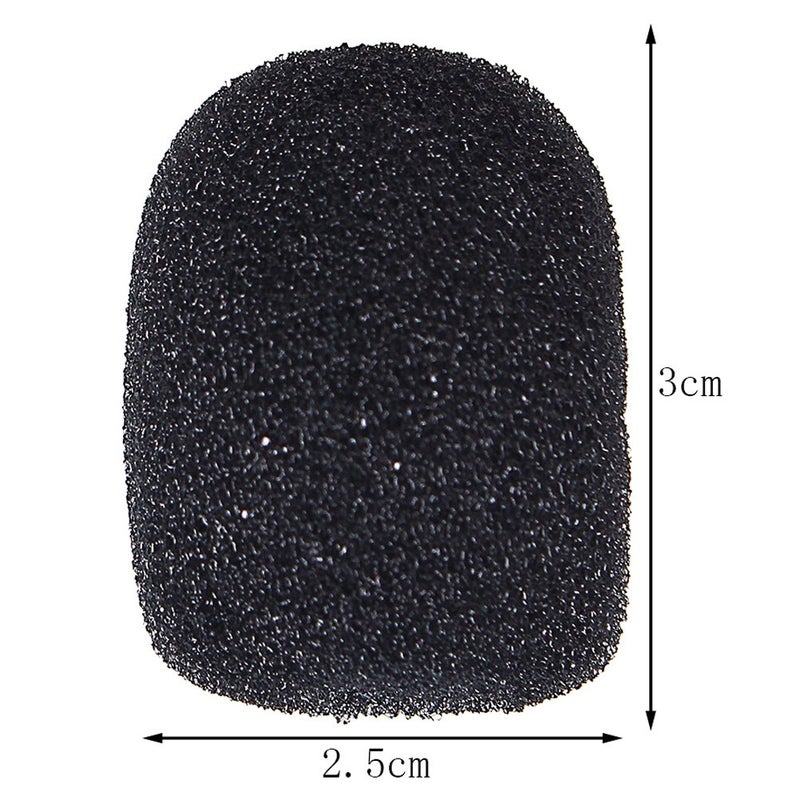 SUMAJU 15 Pack Foam Microphone Windscreen, Lapel Headset Microphone Sponge Mini Foam Cover Shield Protection for Variety of Headset (Black) - Image 3