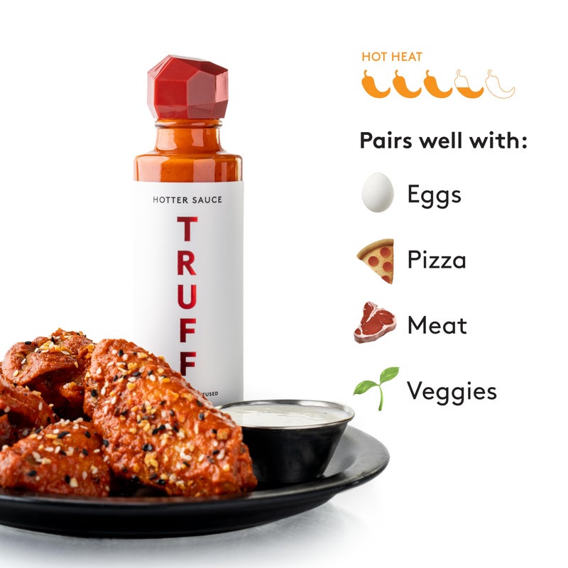TRUFF Spicy Lovers Pack - TRUFF Hotter Sauce, TRUFF White Hotter Sauce, and TRUFF Black Truffle Arrabbiata Pasta Sauce - Spicy Truffle Hot Sauce Gift Pack of 3 bottles - Image 2