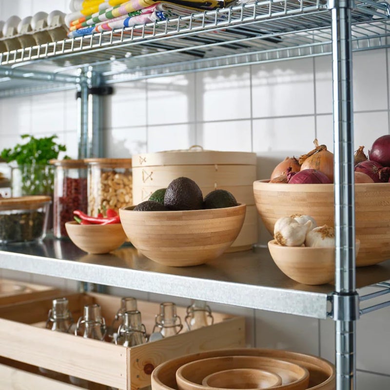 Graidient span IkeaaBLANDA MATT Serving Bowl 5"- Bamboo | Stylish & Stackable for Space-Saving | Perfect for Snacks, Salads & Buffets - Image 4