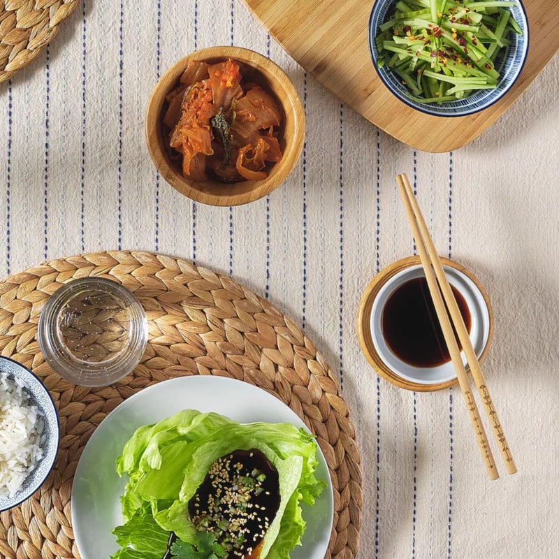 Graidient span IkeaaBLANDA MATT Serving Bowl 5"- Bamboo | Stylish & Stackable for Space-Saving | Perfect for Snacks, Salads & Buffets - Image 3