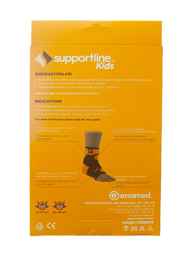 SupportLine Kids Neoprene Ankle Support - Cross Strap ERSA 212 KDS (One Size)  - Image 2