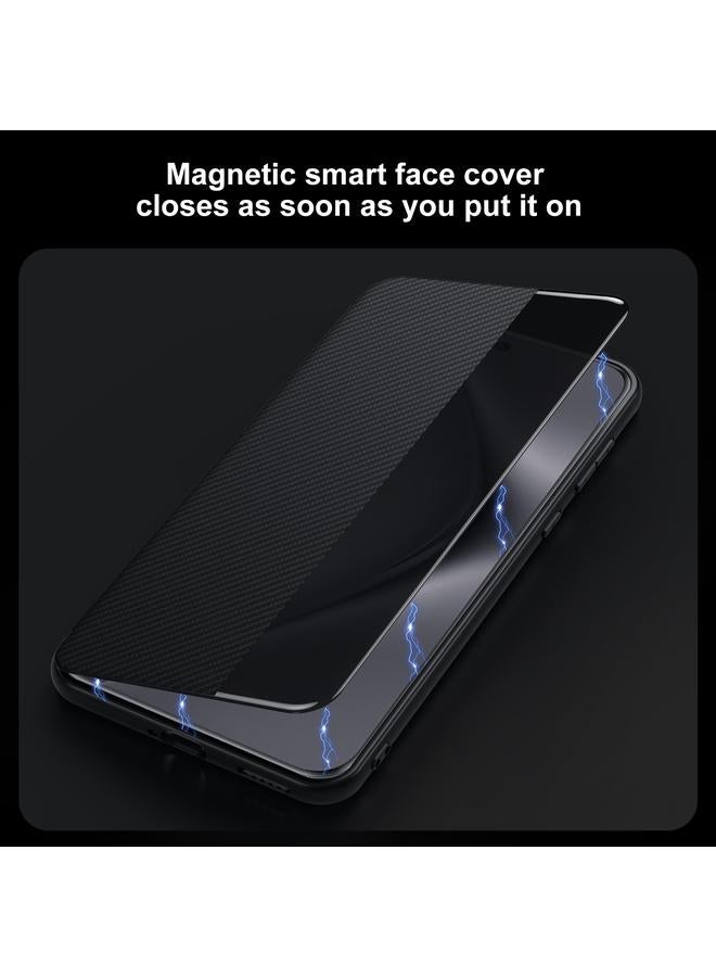 SULADA Case For Huawei Pura 70 Ultra Kevlar 600D Texture Smart Window Leather Phone Case - Image 5