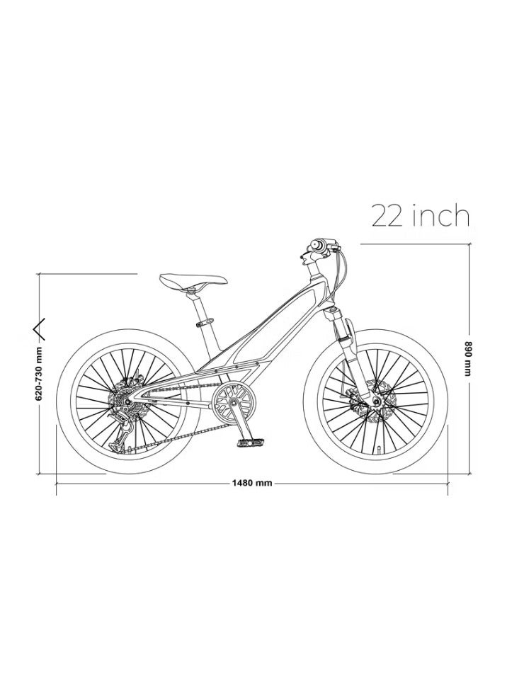 مونتاسن دراجة أطفال مونتاسن MB12 بإطار ماغنسيوم متين مقاس 22 بوصة - Image 3