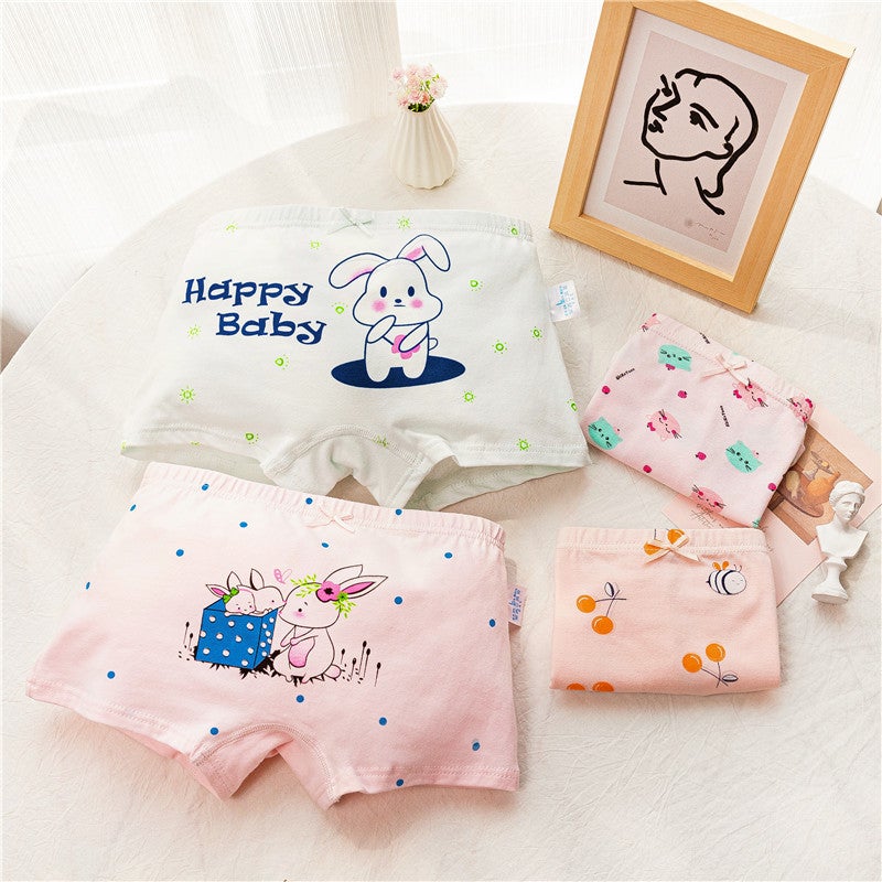 Children'S Underwear Pure Cotton Type A Cotton Girls Baby Pure Cotton Boxer Shorts Little Girls Big Kidsren Boxer Shorts Boxed Without P - Image 5