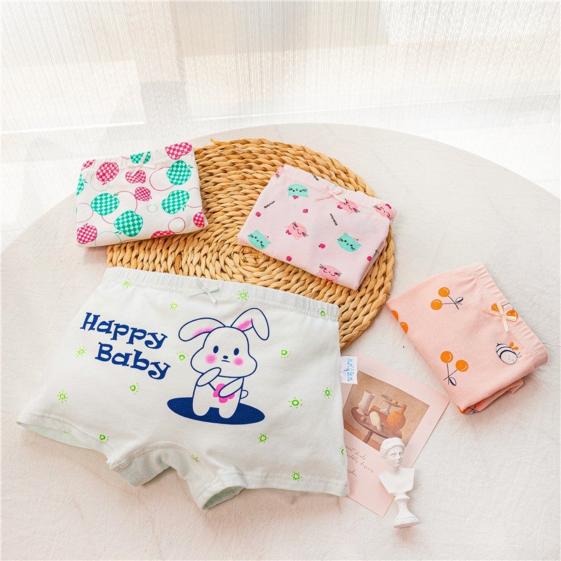 Children'S Underwear Pure Cotton Type A Cotton Girls Baby Pure Cotton Boxer Shorts Little Girls Big Kidsren Boxer Shorts Boxed Without P - Image 4