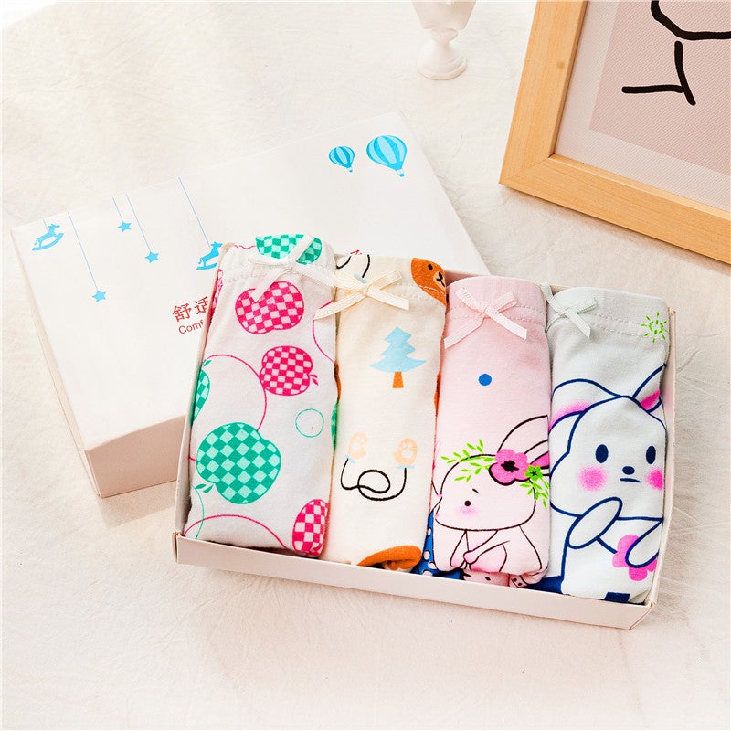 Children'S Underwear Pure Cotton Type A Cotton Girls Baby Pure Cotton Boxer Shorts Little Girls Big Kidsren Boxer Shorts Boxed Without P - Image 2