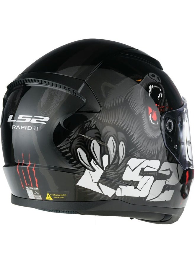 LS2 RAPID II Full Face Motorcycle Helmet Claw Size XXL | Sport Touring Full Face Helmet - Image 2
