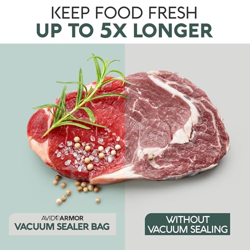 Avid Armor Vacuum Sealer Bags Quart 8x12 Inch 100 Pack for Food Saver, Seal a Meal Vacuum Seal Machines, Commercial Grade Heavy Duty BPA Free for Sous Vide and Meal Prep Precut Storage Bag - Image 4