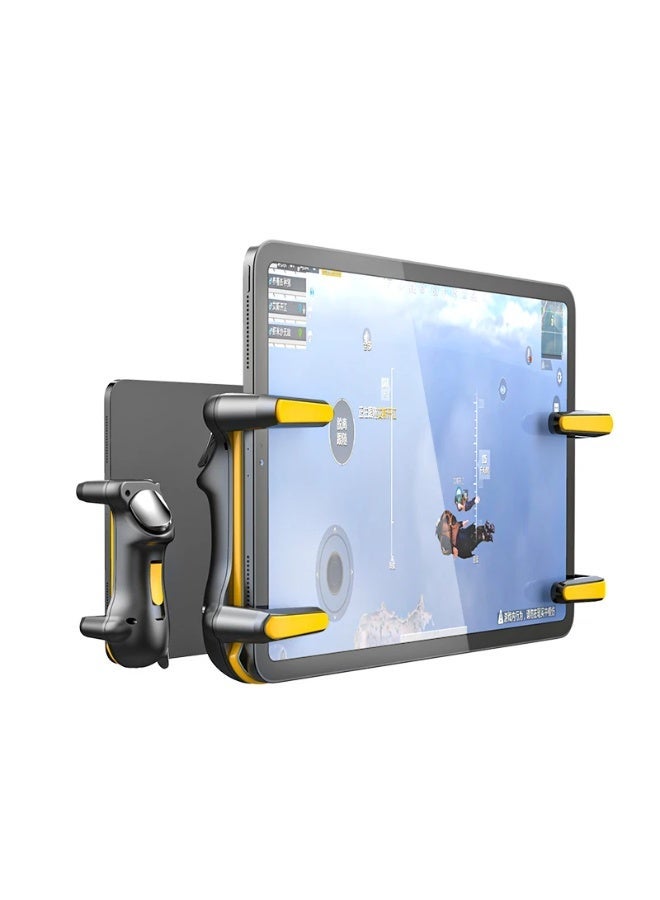 Sarafox JS-62 six-finger laser controller with four buttons for iPads and tablets features shot acceleration, four interchangeable firing modes, and a rechargeable battery. It can be used for approximately 50 hours. Color: Black. - Image 1