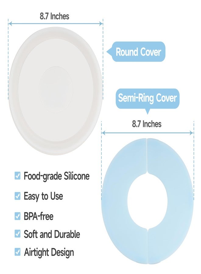 LUVCOSY 3 Pack Silicone Covers for KitchenAid Tilt-Head Stand Mixer 4.5-5 Quart Stainless Steel Bowls | KitchenAid Accessory and Attachments | Foldable and Durable Lid (Bowl NOT included) - Image 3