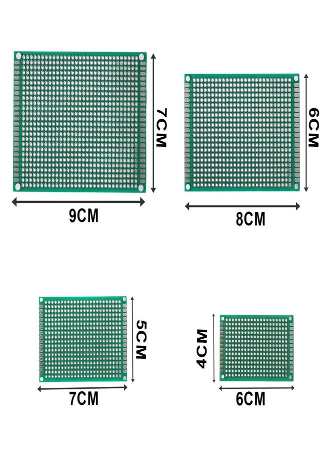 WOWOONE 8PCS Double-Sided PCB Prototyping Kit with 400-Point Breadboard & 3 Types 10cm 20Pin Jumper Wires, Compatible with Arduino and Raspberry Pi for DIY Electronics & Soldering Projects - Image 3