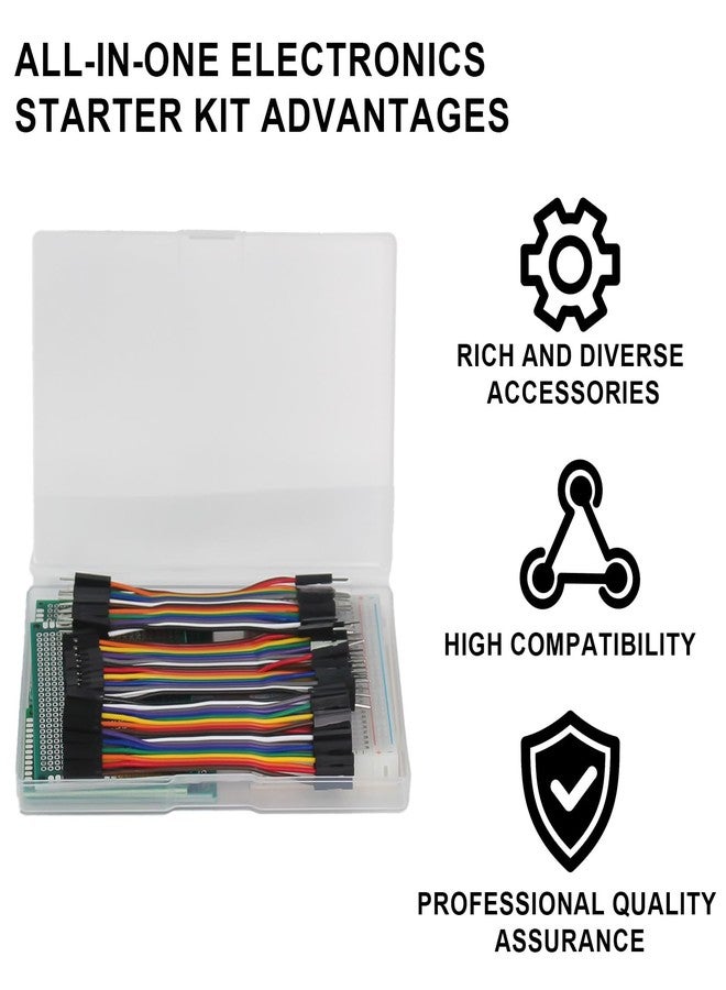 WOWOONE 8PCS Double-Sided PCB Prototyping Kit with 400-Point Breadboard & 3 Types 10cm 20Pin Jumper Wires, Compatible with Arduino and Raspberry Pi for DIY Electronics & Soldering Projects - Image 4