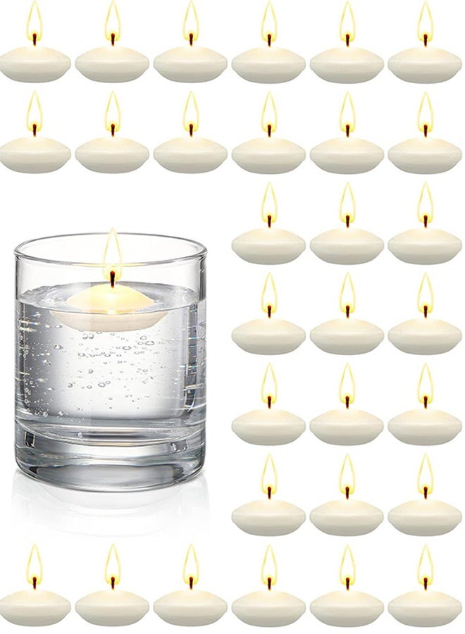 30 Pcs 1.5'' Unscented Floating Candles for Centerpieces Floating Warm Tealights Candles Floating Candles for Wedding Party Decoration - Image 1