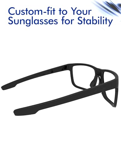 SAUCER قطع غيار أنف بديلة SAUCER لنظارات Oakley Split Shot OO9416 | Split Time OO4129 | Targetline OO4129 | Crossrange Patch R XL OO9361 - أسود قياسي + أسود مناسب للآسيويين - Image 4