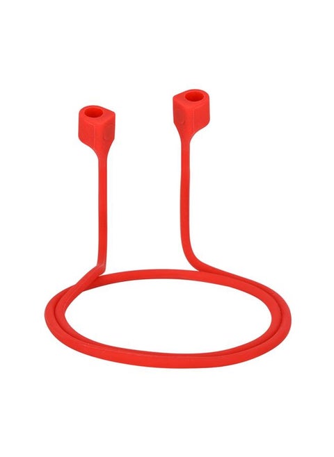 Double Magnetic Silicon Anti Lost Earphone Loop Strap String Rope Cord for Airpods Red