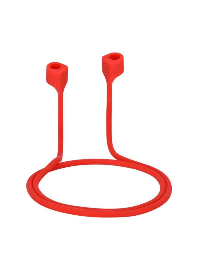 Thoraya - Double Magnetic Silicon Anti Lost Earphone Loop Strap String Rope Cord for Airpods Red - Image 1