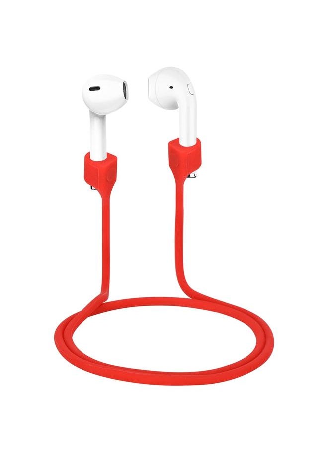 Thoraya - Double Magnetic Silicon Anti Lost Earphone Loop Strap String Rope Cord for Airpods Red - Image 1