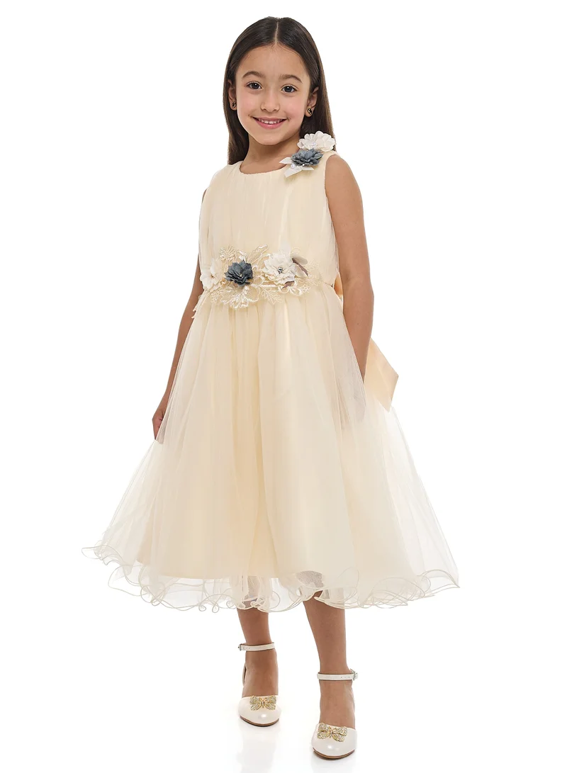 victor and jane Floral Bodice Dress