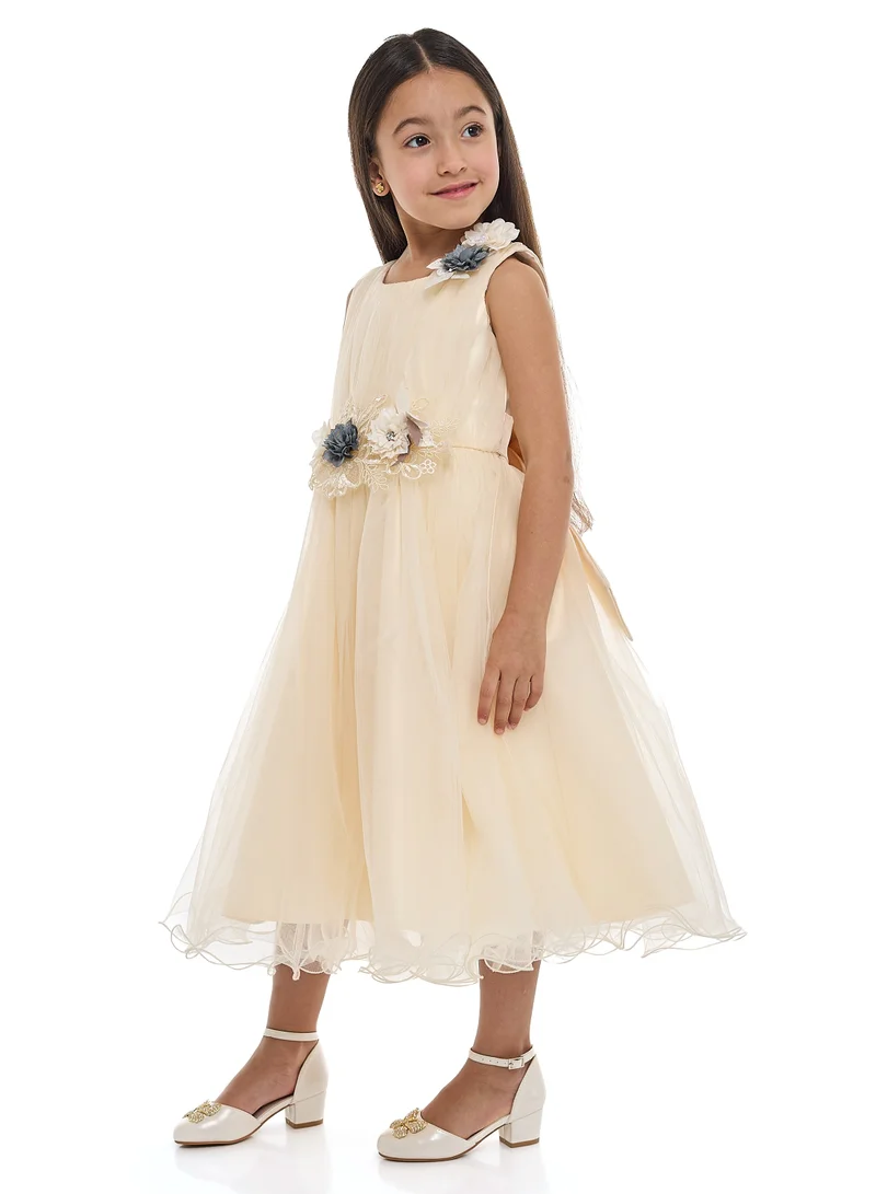 victor and jane Floral Bodice Dress
