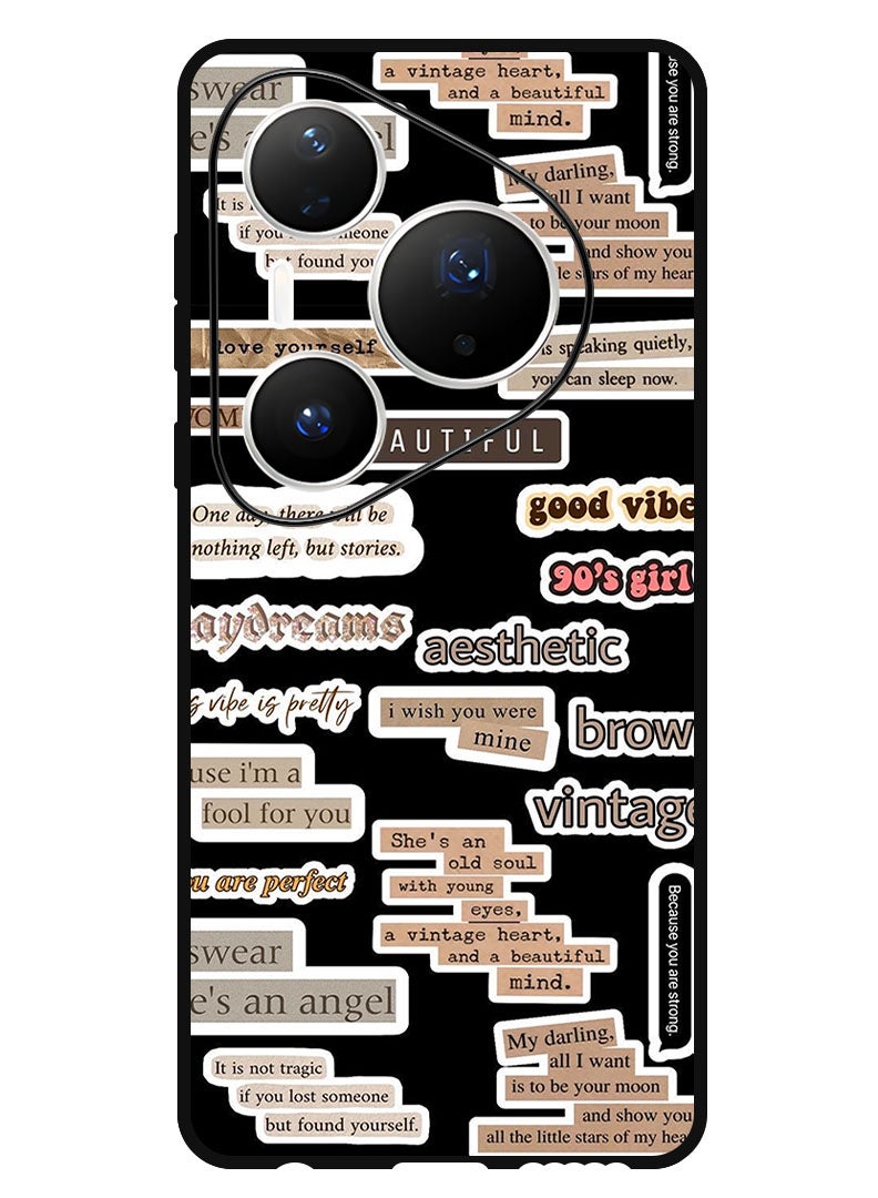 Theodor Case Compatible with Huawei Pura 80 Pro 6.8 Inch Protection Shockproof Bumper Cover Beautiful Quote - Image 1