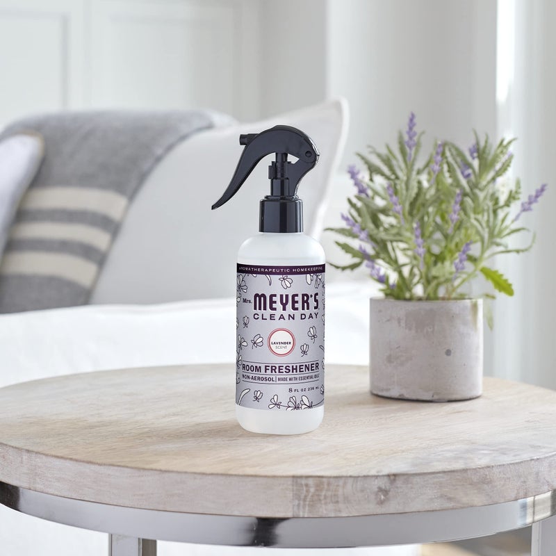 MRS. MEYER'S CLEAN DAY Lavender Air Freshener Spray for Bathrooms, Aromatherapeutic Homekeeping with Essential Oils, Non-Aerosol, Garden-Inspired Scent, 8 fl oz (Pack of 3) - Image 4