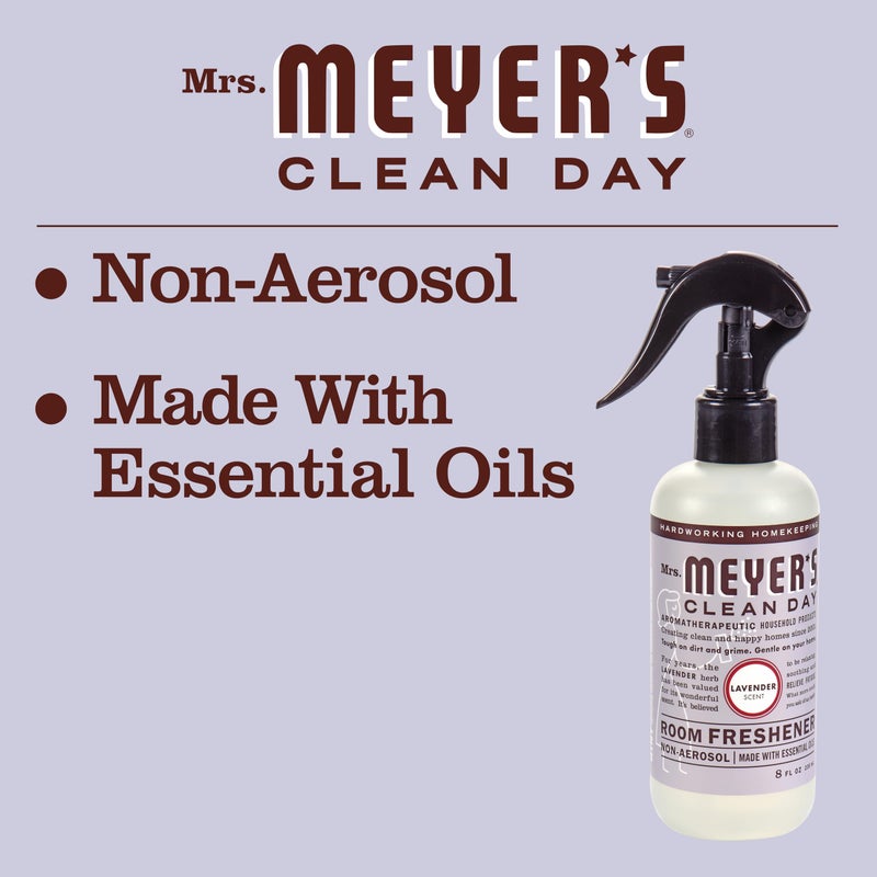 MRS. MEYER'S CLEAN DAY Lavender Air Freshener Spray for Bathrooms, Aromatherapeutic Homekeeping with Essential Oils, Non-Aerosol, Garden-Inspired Scent, 8 fl oz (Pack of 3) - Image 3